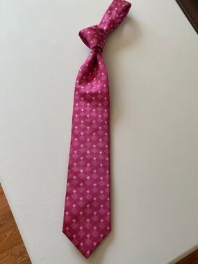 David Donahue Pink Silk Necktie